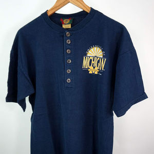 VTG Jostens Michigan Wolverines Heavy Knit Shirt M